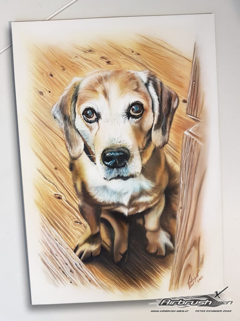 Airbrush Hunde Portrait